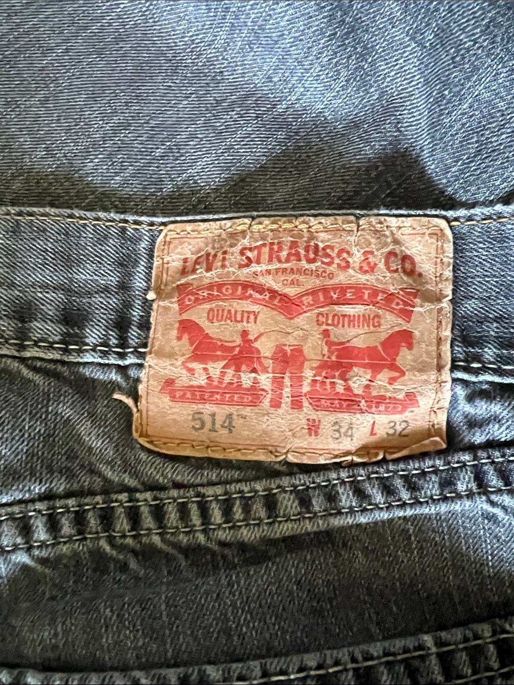 Levi Strauss & Co. 514 Jeans - Black Denim 34x32